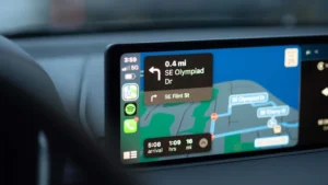 Apple Maps navigation showing the route to the closest grocery store near you